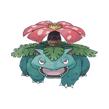 Venusaur, forma final de Bulbasaur de tipo Planta y Veneno
